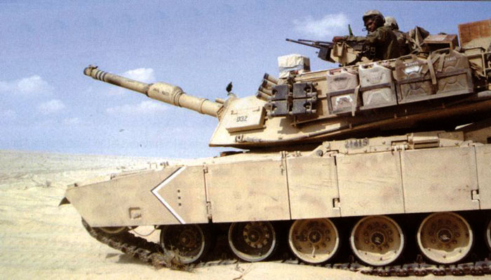 Маркировка на танке Абрамс в Ираке