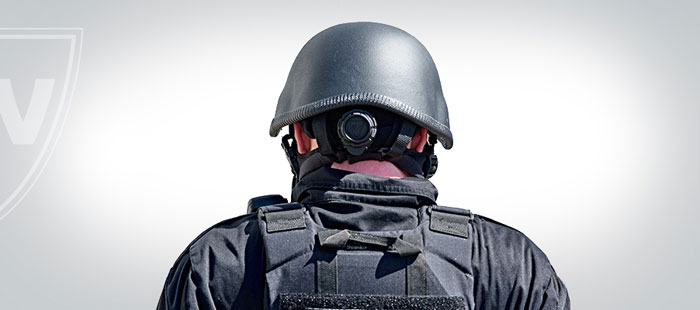  Защитный шлем H6 PRO вид сзади, виден регулирвочный винт