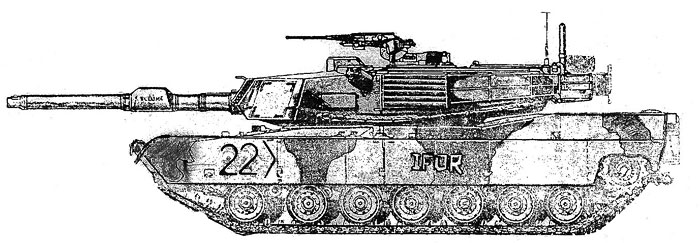 Тактическая маркировка танка Абрамс в операции в Боснии