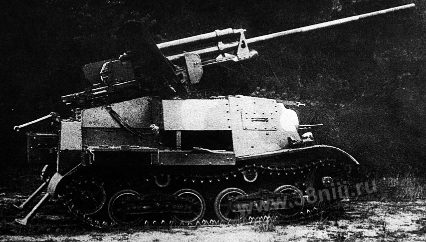 САУ ЗиС 30 советская самоходная артиллерийская установка 1941-1942 год