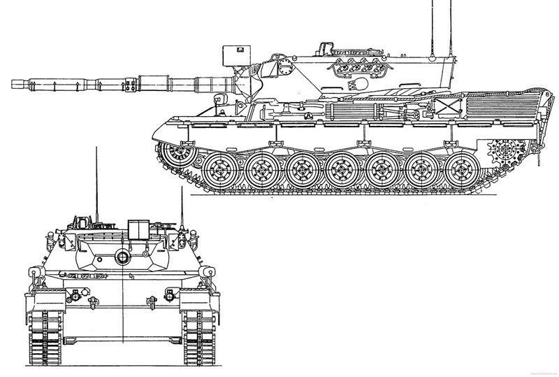 Танк Leopard 1 схема компоновки и размеры