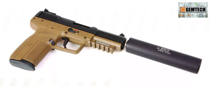 Пистолет FN Five-seveN с глушителем фото