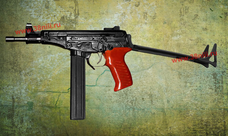 Пистолет-пулемет ОЦ-02 «Кипарис» с откинутым прикладом
