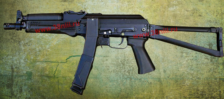 Пистолет-пулемет ПП-19-01 «Витязь» с откинутым прикладом